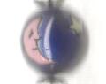 Moon - blue porcelain with yellow stars